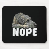 Tapis De Souris Irish Wolfhound Nope Funny Lazy Pet Dog Cute (Devant)