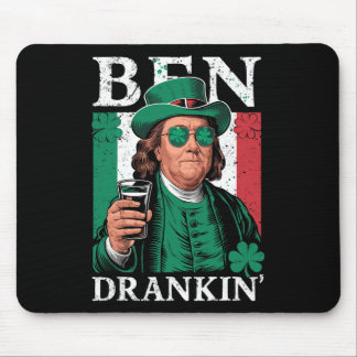 Tapis De Souris Irlandais Ben a bu de la bière - St Pattys hommes