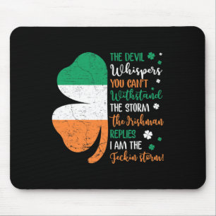 Tapis De Souris Irlandais shamrock Homme Pride Jour de la Saint Pa