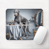 Tapis De Souris Irlandais Wolfhound Ironing Clothes (Avec souris)