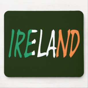 Tapis De Souris Irlande superposée sur le drapeau irlandais mpt