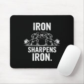 Tapis De Souris Iron Sharpens Fer - Gym Art Poids Design (Avec souris)