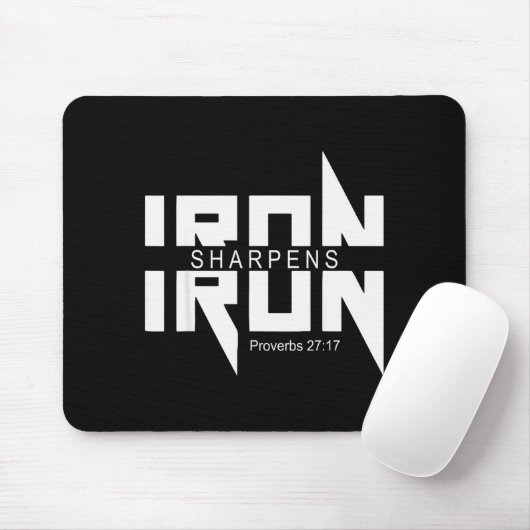 Tapis De Souris Iron Sharpens Iron Bible Jesus Faith Religious Chr (Avec souris)