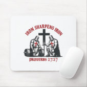 Tapis De Souris Iron Sharpens Iron Bible Scripture Christian Gym W (Avec souris)