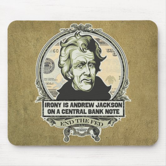 Tapis De Souris Ironie sur un billet de banque central Mousepad (Devant)