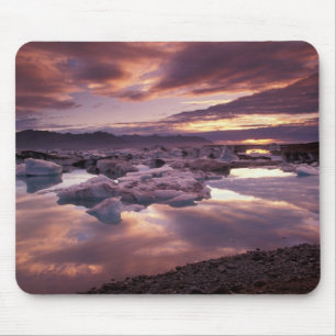 Tapis De Souris Islande, lagon de Jokulsarlon, paysage