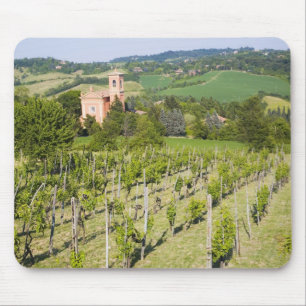 Tapis De Souris Italie, Bologne, Vue à travers le vignoble jusqu'à
