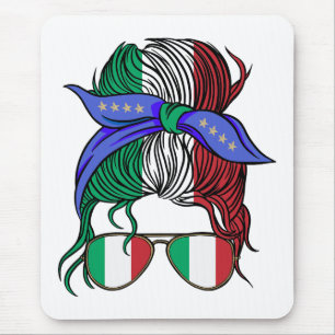 Tapis De Souris Italie chaotique pain avec drapeau italien