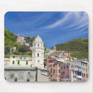 Tapis De Souris Italie, Cinque Terre, Vernazza, Port et Église