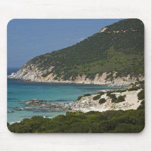 Tapis De Souris Italie, Sardaigne, Solanas. Plage.