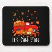 Tapis De Souris It's Fall Y'all Pumpkin Truck Autumn Tree Hello Fa (Devant)