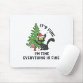 Tapis De Souris It's Fine Im Fine Everything Is Fine Elf Xmas Matc (Avec souris)