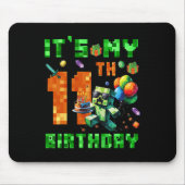 Tapis De Souris It's My 11th Birthday Pixel Number Video Game Game (Devant)