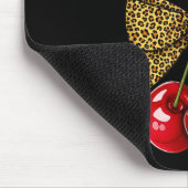 Tapis De Souris It's My Birthday Cute Cherry Leopard Coquette Bow  (Coin)