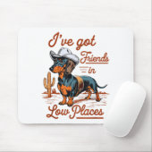 Tapis De Souris I've Got Friends In Low Places Funny Dachshund Wie (Avec souris)