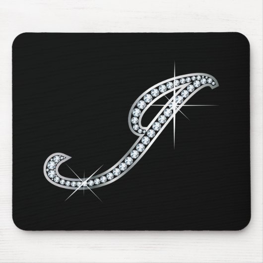Tapis De Souris J Script "Diamond Bling" (Devant)