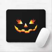 Tapis De Souris Jack-o'-lantern Face Citrouille Eyelashes Hallowee (Avec souris)