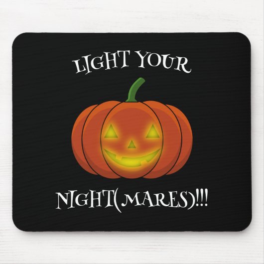 Tapis De Souris Jack-o'-Lanterne - Allumez vos cauchemars (Devant)