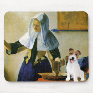 Tapis De Souris Jack Russell 11 - Femme avec Pitcher