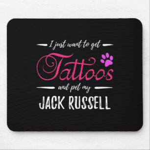 Tapis De Souris Jack Russell Amoureux des chiens Tattoo Funny Chie