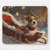 Tapis De Souris Jack Russell Chien Festive de Noël (Devant)