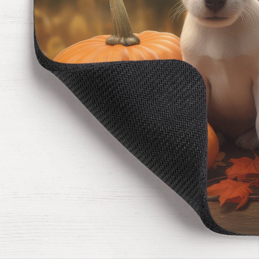 Tapis De Souris Jack Russell Puppy Automne Citrouille de plaisir (Coin)