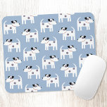 Tapis De Souris Jack Russell Terrier Chien bleu<br><div class="desc">Un motif de chien Jack Russell Terrier mignon mais fougueux sur un arrière - plan bleu. Ces charmants petits chiots sont aussi connus sous le nom de Parson Russell Terriers. Art original de Nic Squirrell.</div>