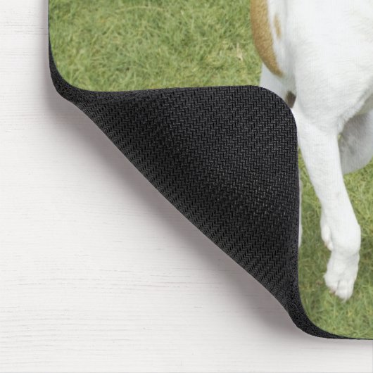 Tapis De Souris Jack russell terrier saut, vue surélevée (Coin)