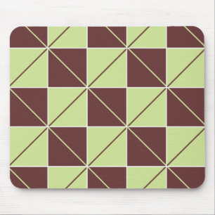 Tapis De Souris Jacquard en damier vert et Brown