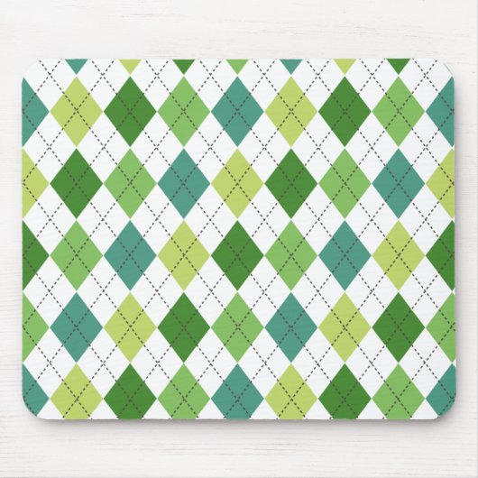 Tapis De Souris Jacquard vert, Turquoise et citron vert (Devant)