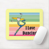 Tapis De Souris J'adore danser mousepad (Avec souris)