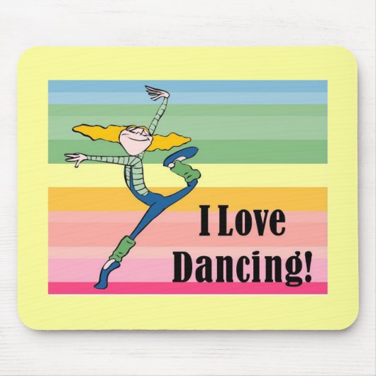Tapis De Souris J'adore danser mousepad (Devant)