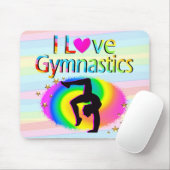 TAPIS DE SOURIS J'ADORE GYMNASTICS RAINBOW MOUSE PAD (Avec souris)