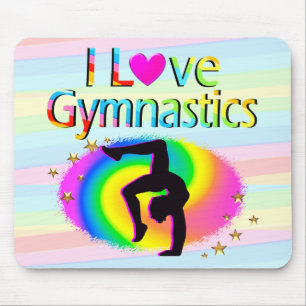 TAPIS DE SOURIS J'ADORE GYMNASTICS RAINBOW MOUSE PAD