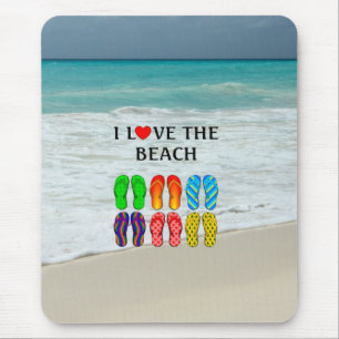 Tapis De Souris J'adore la plage,