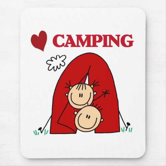 Tapis De Souris J'adore le camping (Devant)