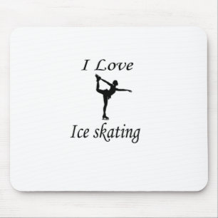 Tapis De Souris J'adore le patinage sur glace