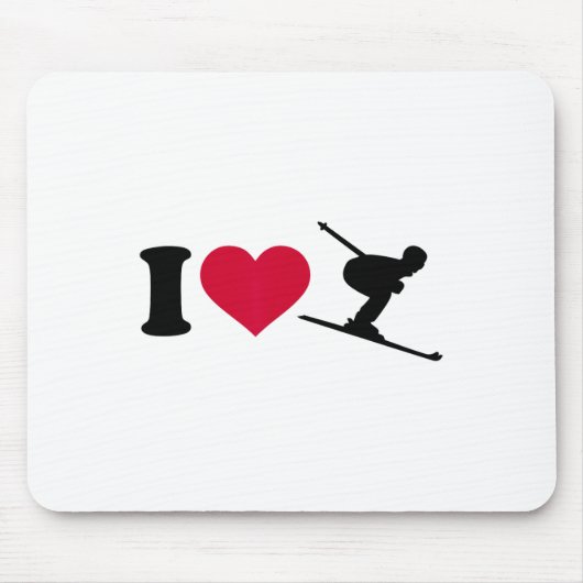 Tapis De Souris J'adore le ski _2  (Devant)