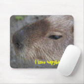 Tapis De Souris J'adore les capybaras (Avec souris)