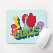 Tapis De Souris J'adore les dinos | Dino Ranch (Avec souris)