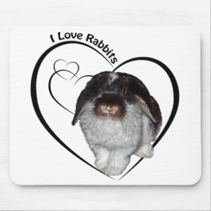 Tapis de Souris J'adore les Lapins