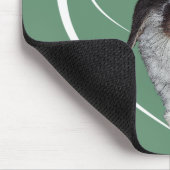 Tapis de souris J'adore les lapins (vert) (Coin)