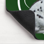 Tapis de souris J'adore les lapins (vert foncé) (Coin)