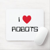 Tapis De Souris J'adore les robots Mousepad (Avec souris)