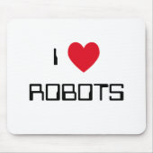 Tapis De Souris J'adore les robots Mousepad (Devant)