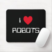 Tapis De Souris J'adore les robots Mousepad (Avec souris)