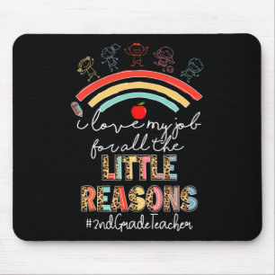 Tapis De Souris J'adore mon métier d'enseignant de 2e année Rainbo