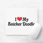 Tapis De Souris J'adore mon Snicker Doodle (Avec souris)