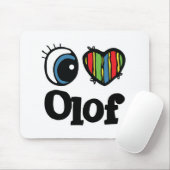 Tapis De Souris J'adore Olaf (Avec souris)