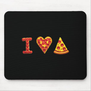 Tapis De Souris J'adore Pizza Les Amateurs de Nourriture Italienne